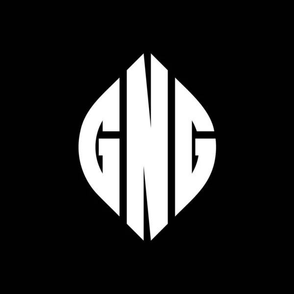 Diseño Logotipo Letra Círculo Gng Con Forma Círculo Elipse Gng — Archivo Imágenes Vectoriales