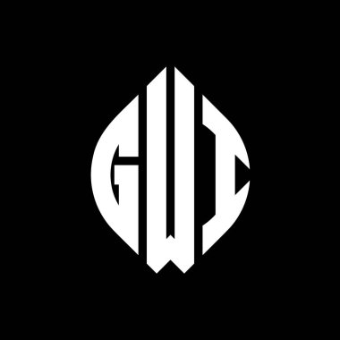 Çember ve elips şekilli GWI daire harf logosu tasarımı. GWI elips harfleri tipografik tarzda. Üç baş harf daire şeklinde bir logo oluşturuyor. GWI Çember Amblemi Soyut Monogram Harf İşaretleyici Vektörü.