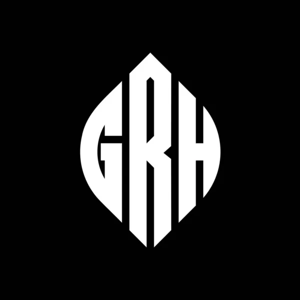 Grh Cirkel Letter Logo Ontwerp Met Cirkel Ellips Vorm Grh — Stockvector