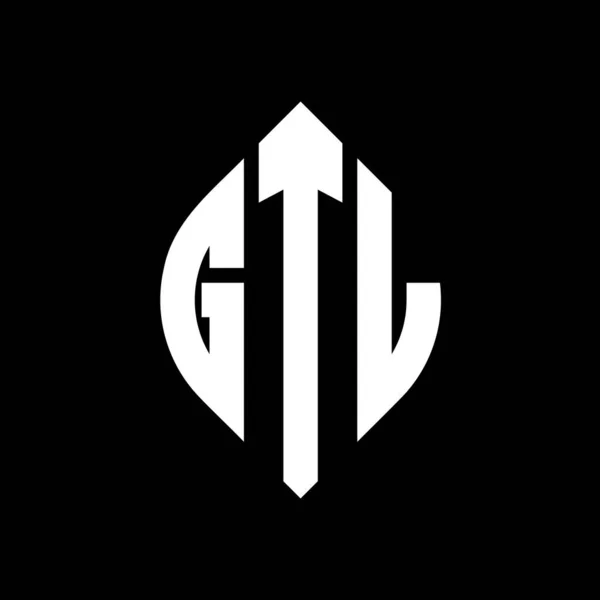 Gtl Кругової Літери Дизайн Логотипу Колом Формою Еліпса Gtl Еліпс — стоковий вектор