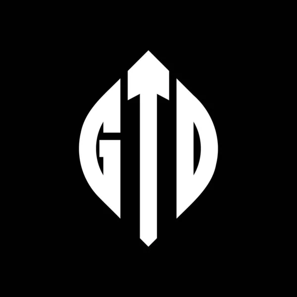 Gto Circle Letter Logo Design Circle Ellipse Shape Gto Ellipse — Stock Vector
