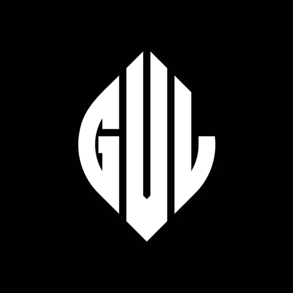Дизайн Логотипу Кругової Літери Gvl Колом Формою Еліпса Літери Еліпса — стоковий вектор