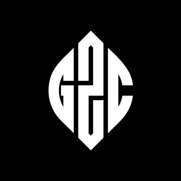 Gyc Cercle Lettre Logo Design Avec Cercle Ellipse Forme Lettres — Image vectorielle