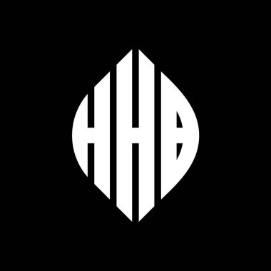 Çember ve elips şekilli HHB daire harf logosu tasarımı. HHB elips harfleri tipografik tarzda. Üç baş harf daire şeklinde bir logo oluşturuyor. HHB Çember Amblemi Soyut Monogram Harf İşaretleyici Vektörü.