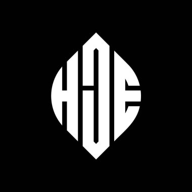 Çember ve elips şekilli HJE daire harf logosu tasarımı. HJE elips harfleri tipografik tarzda. Üç baş harf daire şeklinde bir logo oluşturuyor. HJE Çember Amblemi Soyut Monogram Harf İşaretleyici Vektörü.