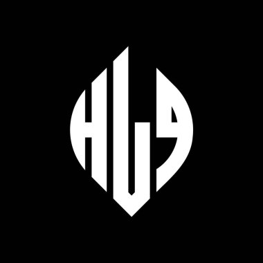 Çember ve elips şekilli HLQ daire harf logosu tasarımı. HLQ elips harfleri tipografik tarzda. Üç baş harf daire şeklinde bir logo oluşturuyor. HLQ Çemberi Amblemi Soyut Monogram Harf İşaretleyici Vektörü.
