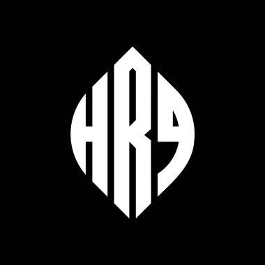 Çember ve elips şekilli HRQ daire harf logosu tasarımı. HRQ elips harfleri tipografik tarzda. Üç baş harf daire şeklinde bir logo oluşturuyor. HRQ Çember Amblemi Soyut Monogram Harf İşaretleyici Vektörü.