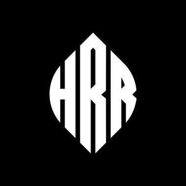 Halka ve elips şekilli HRR daire harf logosu tasarımı. Tipografik tarzda HRR elips harfleri. Üç baş harf daire şeklinde bir logo oluşturuyor. HRR Çember Amblemi Soyut Monogram Harf İşaretleyici Vektörü.