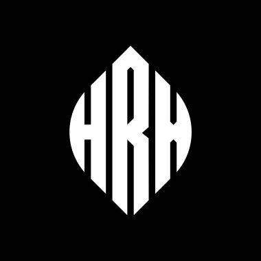 Çember ve elips şekilli HRX daire harf logosu tasarımı. Tipografik biçimli HRX elips harfleri. Üç baş harf daire şeklinde bir logo oluşturuyor. HRX Çember Amblemi Soyut Monogram Harf İşaretleyici Vektörü.