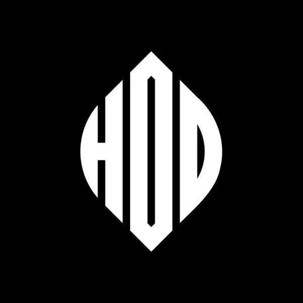 Diseño Del Logotipo Letra Del Círculo Hdd Con Forma Círculo — Vector de stock