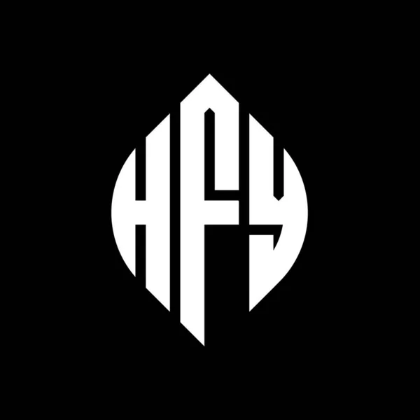 Hfy 디자인에 글자들 이니셜은 로고를 Hfy Circle Emblem Abstract Monogram — 스톡 벡터