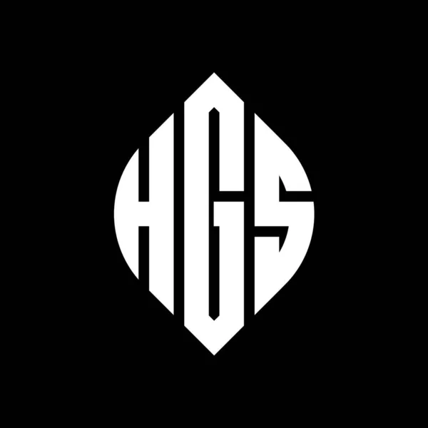 Hgs Kreis Buchstabe Logo Design Mit Kreis Und Ellipsenform Hgs — Stockvektor