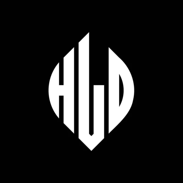 Diseño Del Logotipo Letra Del Círculo Hlo Con Forma Círculo — Vector de stock