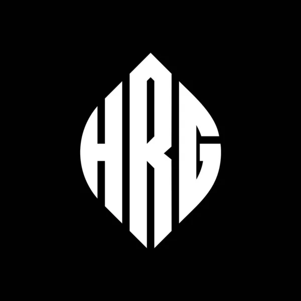 Hrg Círculo Carta Logotipo Design Com Forma Círculo Elipse Hrg —  Vetores de Stock