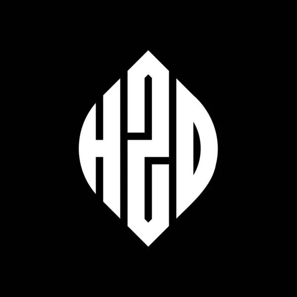 Hxo Kreis Buchstabe Logo Design Mit Kreis Und Ellipsenform Hxo — Stockvektor