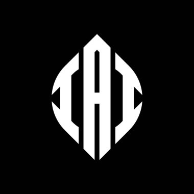 Çember ve elips şekilli IAI daire harf logosu tasarımı. Typographic tarzında IAI elips harfleri. Üç baş harf daire şeklinde bir logo oluşturuyor. IAI Çember Amblemi Soyut Monogram Harf İşaretleyici Vektörü.