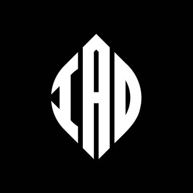 Çember ve elips şekilli IAO daire harf logosu tasarımı. Typographic tarzında IAO elips harfleri. Üç baş harf daire şeklinde bir logo oluşturuyor. IAO Çember Amblemi Soyut Monogram Harf İşaretleyici Vektörü.