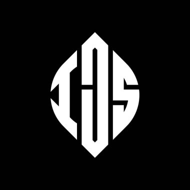 Çember ve elips şekilli IJS daire harf logosu tasarımı. Typographic tarzında elips harfler. Üç baş harf daire şeklinde bir logo oluşturuyor. IJS Çember Amblemi Soyut Monogram Harf İşaretleyici Vektörü.