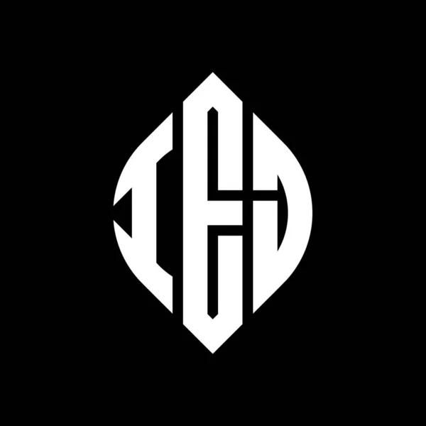 Разработка Логотипа Круга Iej Формой Круга Эллипса Буквы Эллипса Iej — стоковый вектор