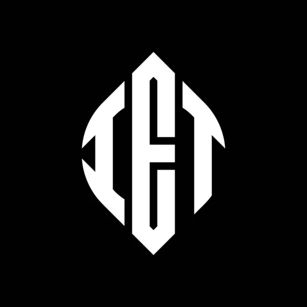 Разработка Логотипа Круга Иэпп Формой Круга Эллипса Буквы Эллипса Iet — стоковый вектор