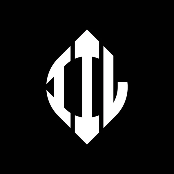 Diseño Del Logotipo Letra Del Círculo Iil Con Forma Círculo — Vector de stock
