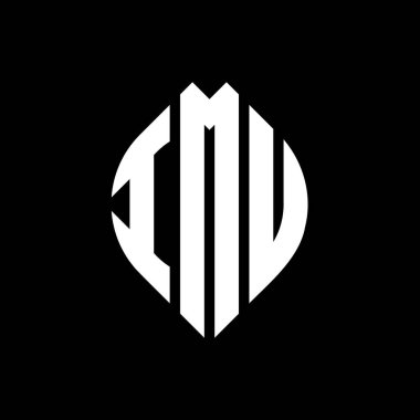 Çember ve elips şekilli IMU daire harf logosu tasarımı. IMU elips harfleri tipografik tarzda. Üç baş harf daire şeklinde bir logo oluşturuyor. IMU Çember Amblemi Soyut Monogram Harf İşaretleyici Vektörü.