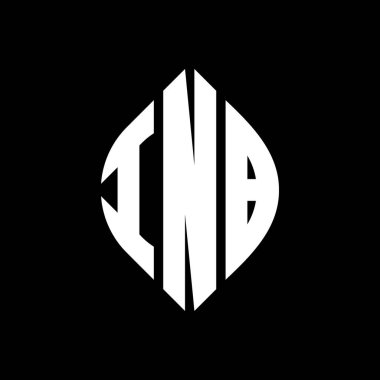 Çember ve elips şekilli INB daire harf logosu tasarımı. Tipografik şekilli INB elips harfleri. Üç baş harf daire şeklinde bir logo oluşturuyor. INB Çemberi Amblemi Soyut Monogram Harf İşaretleme Vektörü.