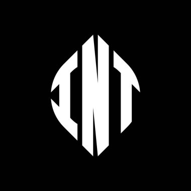 Çember ve elips şekilli INT daire harf logosu tasarımı. Tipografik tarzda elips harfleri. Üç baş harf daire şeklinde bir logo oluşturuyor. INT Çemberi Amblemi Soyut Monogram Harf İşaretleyici Vektörü.