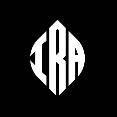 Daire ve elips şekilli IRA daire harf logosu tasarımı. Typographic tarzında IRA elips harfleri. Üç baş harf daire şeklinde bir logo oluşturuyor. IRA Çember Amblemi Soyut Monogram Harf İşaretleme Vektörü.