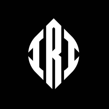 Daire şeklinde ve elips şeklinde IRI daire şeklinde harf logosu tasarımı. Typographic tarzında IRI elips harfleri. Üç baş harf daire şeklinde bir logo oluşturuyor. IRI Çemberi Amblemi Soyut Monogram Harf İşaretleme Vektörü.