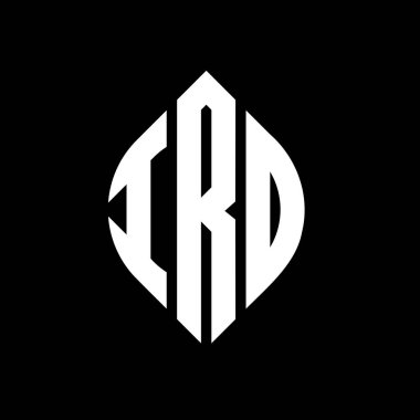 Daire ve elips şekilli IRO daire harf logosu tasarımı. Tipografik tarzda IRO elips harfleri. Üç baş harf daire şeklinde bir logo oluşturuyor. IRO Çemberi Amblemi Soyut Monogram Harf İşaretleme Vektörü.