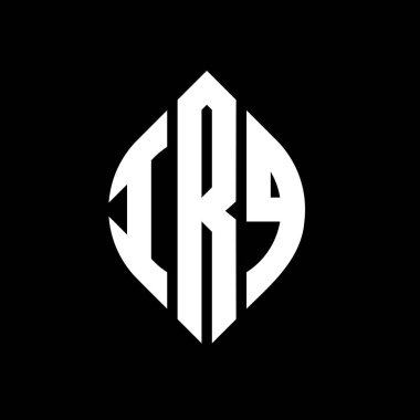 Daire ve elips şekilli IRQ daire harf logosu tasarımı. Typographic tarzında IRQ elips harfleri. Üç baş harf daire şeklinde bir logo oluşturuyor. IRQ Çemberi Amblemi Soyut Monogram Harf İşaretleyici Vektörü.