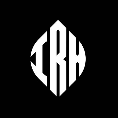 Daire ve elips şekilli IRX daire harf logosu tasarımı. Tipografik tarzda IRX elips harfleri. Üç baş harf daire şeklinde bir logo oluşturuyor. IRX Çember Amblemi Soyut Monogram Harf İşaretleyici Vektörü.