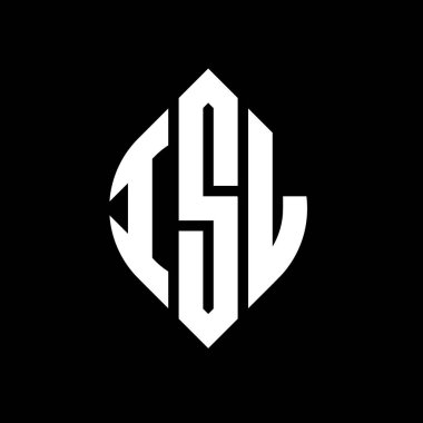 Çember ve elips şekilli ISL daire harf logosu tasarımı. ISL elips harfleri tipografik tarzda. Üç baş harf daire şeklinde bir logo oluşturuyor. ISL Çember Amblemi Soyut Monogram Harf İşaretleyici Vektörü.