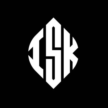 Çember ve elips şekilli ISK daire harf logosu tasarımı. ISK elips harfleri tipografik tarzda. Üç baş harf daire şeklinde bir logo oluşturuyor. ISK Çemberi Amblemi Soyut Monogram Harf İşareti Vector.ISK daire harf logosu tasarımıName
