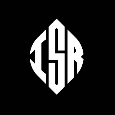 Çember ve elips şekilli ISR daire harf logosu tasarımı. ISR elips harfleri tipografik tarzda. Üç baş harf daire şeklinde bir logo oluşturuyor. ISR Çember Amblemi Soyut Monogram Harf İşaretleyici Vektörü.