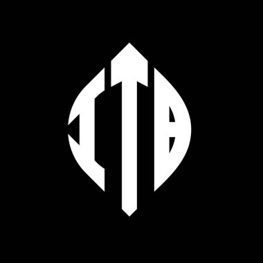 Çember ve elips şekilli ITB daire harf logosu tasarımı. Typographic tarzında ITB elips harfleri. Üç baş harf daire şeklinde bir logo oluşturuyor. ITB Çember Amblemi Soyut Monogram Harf İşaretleme Vektörü.