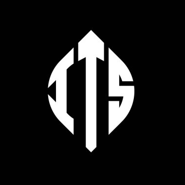Çember ve elips şekilli ITS daire harf logosu tasarımı. Typographic tarzında ITS elips harfleri. Üç baş harf daire şeklinde bir logo oluşturuyor. ITS Çember Amblemi Soyut Monogram Harf İşaretleyici Vektörü.