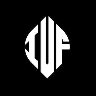 Dairesel ve elips şekilli tüp bebek harf logosu tasarımı. Tipografik şekilli tüp bebek harfleri. Üç baş harf daire şeklinde bir logo oluşturuyor. Tüp Çemberi Amblemi Soyut Monogram Harf İşaretleyici Vektörü.