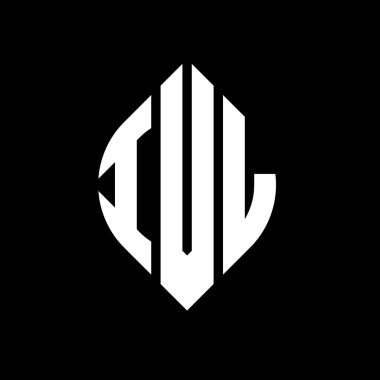 Dairesel ve elips şekilli IVL daire harf logosu tasarımı. Tipografik biçimli IVL elips harfleri. Üç baş harf daire şeklinde bir logo oluşturuyor. IVL Çember Amblemi Soyut Monogram Harf İşaretleyici Vektörü.