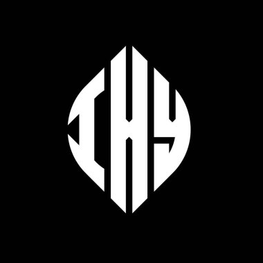 Daire ve elips şekilli IXY daire harf logosu tasarımı. Tipografik biçimli IXY elips harfleri. Üç baş harf daire şeklinde bir logo oluşturuyor. IXY Çember Amblemi Soyut Monogram Harf İşaretleyici Vektörü.