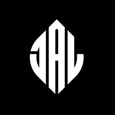 Çember ve elips şekilli JAL daire harf logosu tasarımı. Typographic tarzında JAL elips harfleri. Üç baş harf daire şeklinde bir logo oluşturuyor. JAL Çember Amblemi Soyut Monogram Harf İşaretleyici Vektörü.