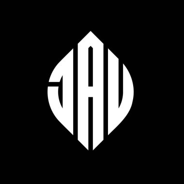 Daire ve elips şekilli JAU daire harf logosu tasarımı. Tipografik şekilli JAU elips harfleri. Üç baş harf daire şeklinde bir logo oluşturuyor. JAU Çemberi Amblemi Soyut Monogram Harf İşaretleyici. JAU daire harfli logo tasarımı daire ve ellip