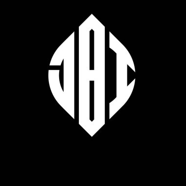 Çember ve elips şekilli JBI daire harf logosu tasarımı. Tipografik şekilli JBI elips harfleri. Üç baş harf daire şeklinde bir logo oluşturuyor. JBI Çemberi Amblemi Soyut Monogram Harf İşaretleyici. Çember ve ellip ile JBI daire harf logosu tasarımı