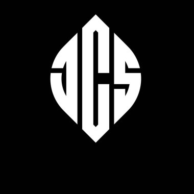 Çember ve elips şekilli JCS daire harf logosu tasarımı. Tipografik tarzda JCS elips harfleri. Üç baş harf daire şeklinde bir logo oluşturuyor. JCS Çember Amblemi Soyut Monogram Harf İşaretleyici Vektörü.