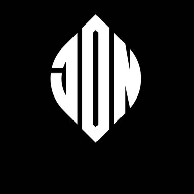Daire ve elips şekilli JDN daire harfli logo tasarımı. Tipografik biçimli JDN elips harfleri. Üç baş harf daire şeklinde bir logo oluşturuyor. JDN Çember Amblemi Soyut Monogram Harf İşaretleyici Vektörü.