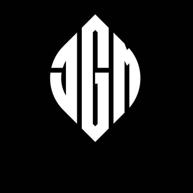 Çember ve elips şekilli JGM daire harf logosu tasarımı. Tipografik biçimli JGM elips harfleri. Üç baş harf daire şeklinde bir logo oluşturuyor. JGM Çember Amblemi Soyut Monogram Harf İşaretleyici. JGM daire harfli logo tasarımı daire ve ellip
