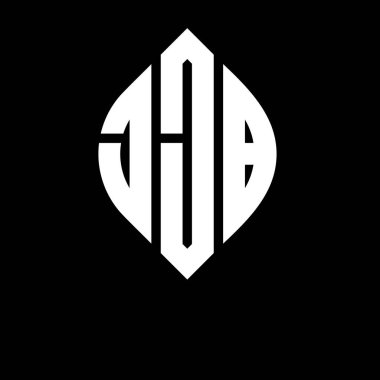 Çember ve elips şekilli JJB daire harf logosu tasarımı. Tipografik biçimli JJB elips harfleri. Üç baş harf daire şeklinde bir logo oluşturuyor. JJB Çember Amblemi Soyut Monogram Harf İşaretleyici. JJB daire harfli logo tasarımı daire ve ellip