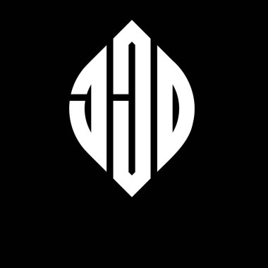 Çember ve elips şekilli JJD daire harf logosu tasarımı. JJD elips harfleri tipografik tarzda. Üç baş harf daire şeklinde bir logo oluşturuyor. JJD Çember Amblemi Soyut Monogram Harf İşaretleyici Vektörü.