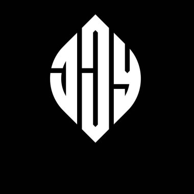 Çember ve elips şekilli JJY daire harf logosu tasarımı. Tipografik tarzda JJY elips harfleri. Üç baş harf daire şeklinde bir logo oluşturuyor. JJY Çember Amblemi Soyut Monogram Harf İşaretleyici Vektörü.